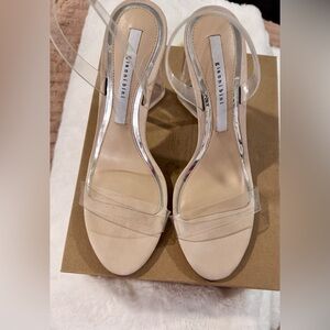 Gianni Bini Clear Strap Heels - clear